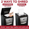 ACCO GBC AutoFeed+ Small Office Shredder, 230X, Super Cross-Cut, 230 Sheets, Black, GBCWSM1757606
