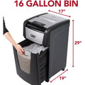 ACCO GBC AutoFeed+ Office Shredder, 300M, Micro-Cut, 300 Sheets, Black, GBCWSM1757609