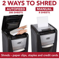 ACCO GBC AutoFeed+ Office Shredder, 300M, Micro-Cut, 300 Sheets, Black, GBCWSM1757609