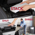 ACCO GBC AutoFeed+ Office Shredder, 300M, Micro-Cut, 300 Sheets, Black, GBCWSM1757609