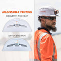 Tenacious Holdings Ergodyne 8972LED Cap-Style Hard Hat, White, EGO60146