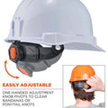Tenacious Ergodyne 8973 Class C Full Brim Hard Hat, White, EGO60154