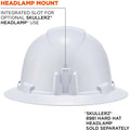 Tenacious Holdings Ergodyne 8971 Full Brim Hard Hat, White, EGO60150