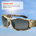 Tenacious Ergodyne Odin Smoke Lens Safety Glasses, EGO50330