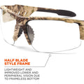 Tenacious Holdings Ergodyne Dagr Clear Lens Safety Glasses, EGO52300