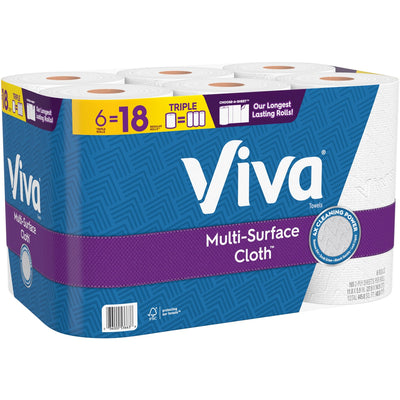 Kimberly-Clark Viva VIVA Choose-A-Sheet Paper Towels, White, 6 / Pack, KCC53663
