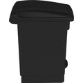 Safco Plastic Step-on Waste Receptacle, Black, 8 gal, SAF9924BL