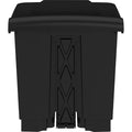 Safco Plastic Step-on Waste Receptacle, Black, 8 gal, SAF9924BL