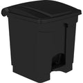 Safco Plastic Step-on Waste Receptacle, Black, 8 gal, SAF9924BL