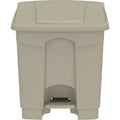 Safco Plastic Step-on Waste Receptacle, Tan, 8 gal, SAF9924TN