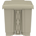 Safco Plastic Step-on Waste Receptacle, Tan, 8 gal, SAF9924TN