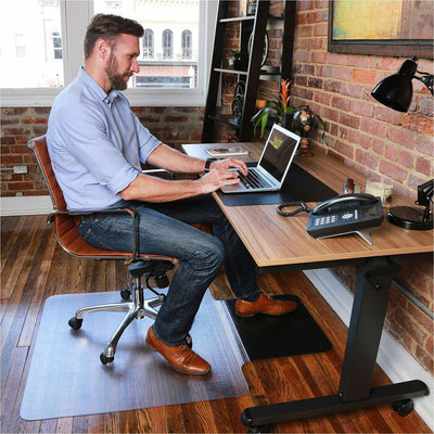 ES ROBBINS Sit or Stand Mat with Lip, Clear, ESR184612