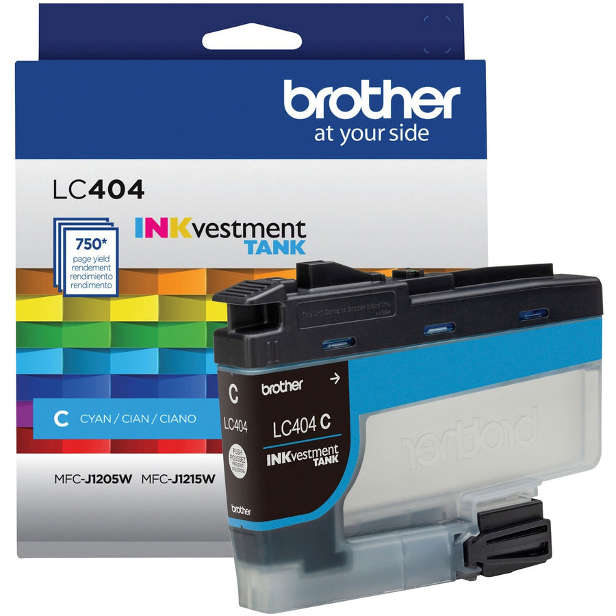 Brother INKvestment LC404C Original Standard Yield Inkjet Ink Cartridge - Single Pack - Cyan -, 20EA/CT — view 1