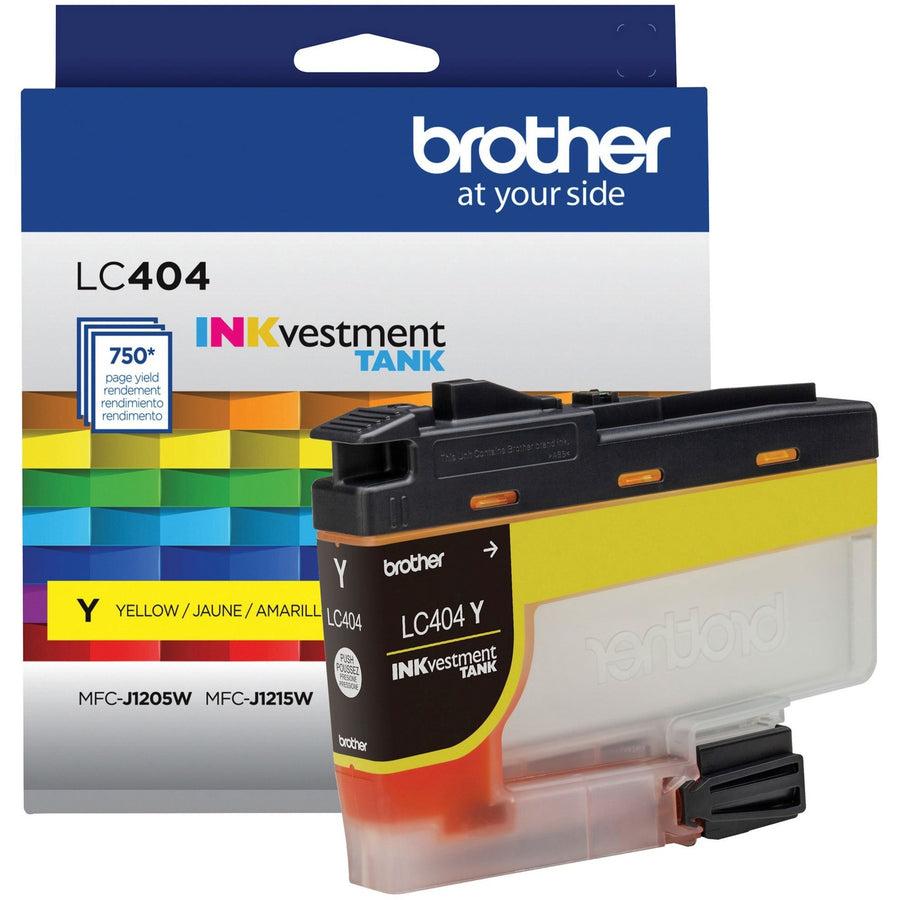 Brother INKvestment LC404Y Original Standard Yield Inkjet Ink Cartridge - Single Pack - Yellow -, 20EA/CT — view 1