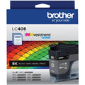 Brother INKvestment LC406BK Original Standard Yield Inkjet Ink Cartridge - Single Pack - Black -, BRTLC406BKS