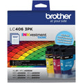 Brother INKvestment LC4063PK Original Standard Yield Inkjet Ink Cartridge - Cyan, Magenta, Yellow -, BRTLC4063PKS
