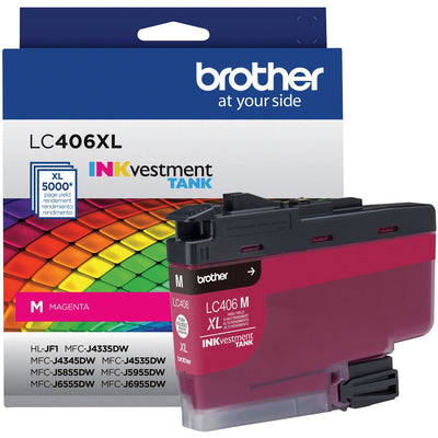 Brother INKvestment LC406XLM Original High Yield Inkjet Ink Cartridge - Single Pack - Magenta -, 20EA/CT — view 1