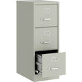Lorell Fortress Series 22" Commercial-Grade Vertical File Cabinet, Light Gray, LLR42298