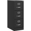 Lorell Fortress Series 22" Commercial-Grade Vertical File Cabinet, Black, LLR42297