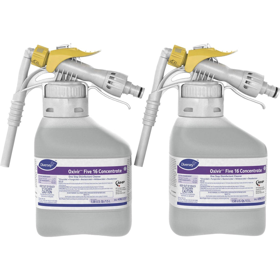 Diversey Oxivir Five 16 Concentrate Cleaner, Clear, Fragrance-free, 2 / Box, DVO4963357