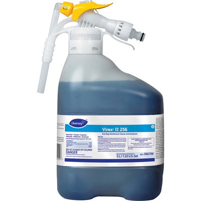 Diversey Virex II 1-Step Disinfectant Cleaner, Blue, 1 Carton, DVO3062768