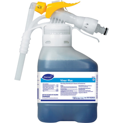 Diversey Virex Plus Disinfectant Cleaner, Blue, 2 / Carton, DVO101102925