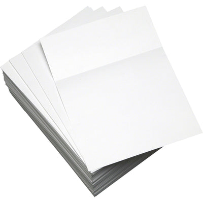 Domtar Lettermark Punched & Perforated Papers with Perforations 3-1/2" from the Bottom - White, 8 1/2" x 11", 5 / Carton, DMR8822