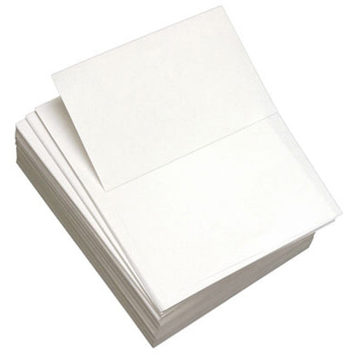 Domtar Lettermark Papers with Perforation at 5-1/2" - White, 8 1/2" x 11", 5 / Carton, DMR8823
