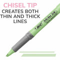 BIC Brite Liner Grip Highlighters, Assorted, 1 Dozen, BICGBLD11AST