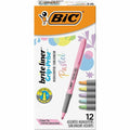 BIC Brite Liner Grip Highlighters, Assorted, 1 Dozen, BICGBLD11AST