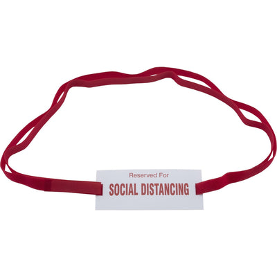 Advantus Social Distancing Chair Strap Sign, Multicolor, 10 / Box, AVT98057