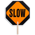 Tatco STOP / SLOW 2-sided Handheld Sign, Multicolor, TCO17530