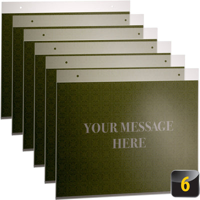 Officemate Horizontal Sign Holder, Clear, 6 / Box, OIC23061