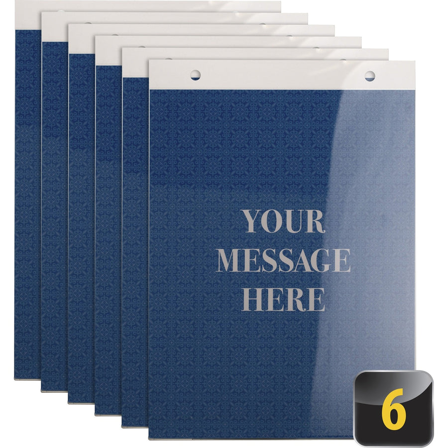 Officemate Vertical Sign Holder, 8.5" x 11", Clear, Plastic, Hanging Hole, 6 / Box, OIC23060
