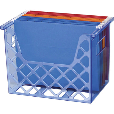 Officemate 23221 Blue Glacier Desktop File Organizer, Transparent Blue, OIC23221