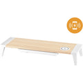 Stanley Black & Decker Bostitch Wireless Charging Wooden Monitor Stand, Multi, BOSSTND2408WH