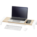Stanley Black & Decker Bostitch Wireless Charging Wooden Monitor Stand, Multi, BOSSTND2408WH