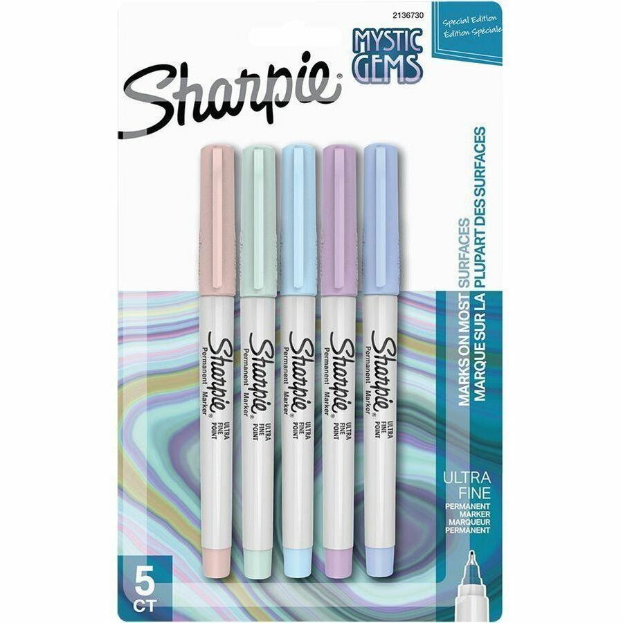Sharpie Mystic Gems Permanent Markers, Soft, 5 / Pack, SAN2136730