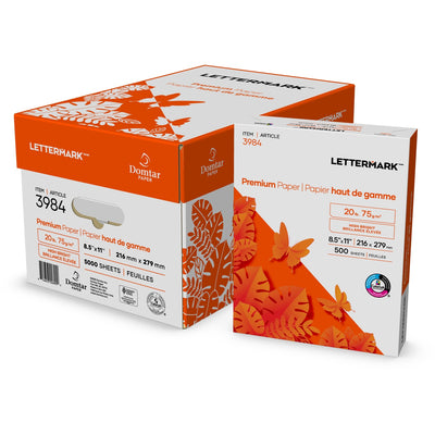 Domtar Lettermark Premium Paper 96B 20lb 8-1/2" x 11" 500/pkg, White, 500 / Pack, DMR3984