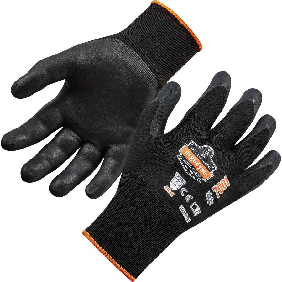 Ergodyne ProFlex 7001 Abrasion-Resistant Nitrile-Coated Gloves - DSX, XXL, Black, 12 / Bag, EGO17956