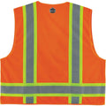 Tenacious Holdings Ergodyne 8248Z Type R Class 2 Two-Tone Surveyors Vest, Orange, EGO24069