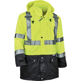 Tenacious Ergodyne 8365BK Type R Class 3 Front Rain Jacket, Lime, EGO25325