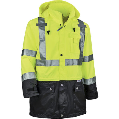 Tenacious Ergodyne 8365BK Type R Class 3 Front Rain Jacket, Lime, EGO25325
