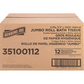 Genuine Joe Jumbo Jr Dispenser Bath Tissue Roll, White, 12 / Carton, GJO35100112
