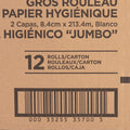 Genuine Joe Jumbo Jr Dispenser Bath Tissue Roll, White, 12 / Carton, GJO3570012