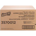 Genuine Joe Jumbo Jr Dispenser Bath Tissue Roll, White, 12 / Carton, GJO3570012