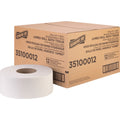Genuine Joe Jumbo Jr Dispenser Bath Tissue Roll, White, 12 / Carton, GJO35100012