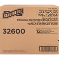 Genuine Joe Hardwound Roll Paper Towels, White, 12 / Carton, GJO32600