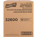 Genuine Joe Hardwound Roll Paper Towels, White, 12 / Carton, GJO32600