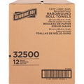 Genuine Joe Embossed Hardwound Roll Towels, Brown, 12 / Carton, GJO32500